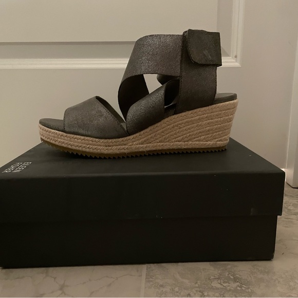 Eileen Fisher Sandals - leather espadrilles summer - Picture 4 of 7